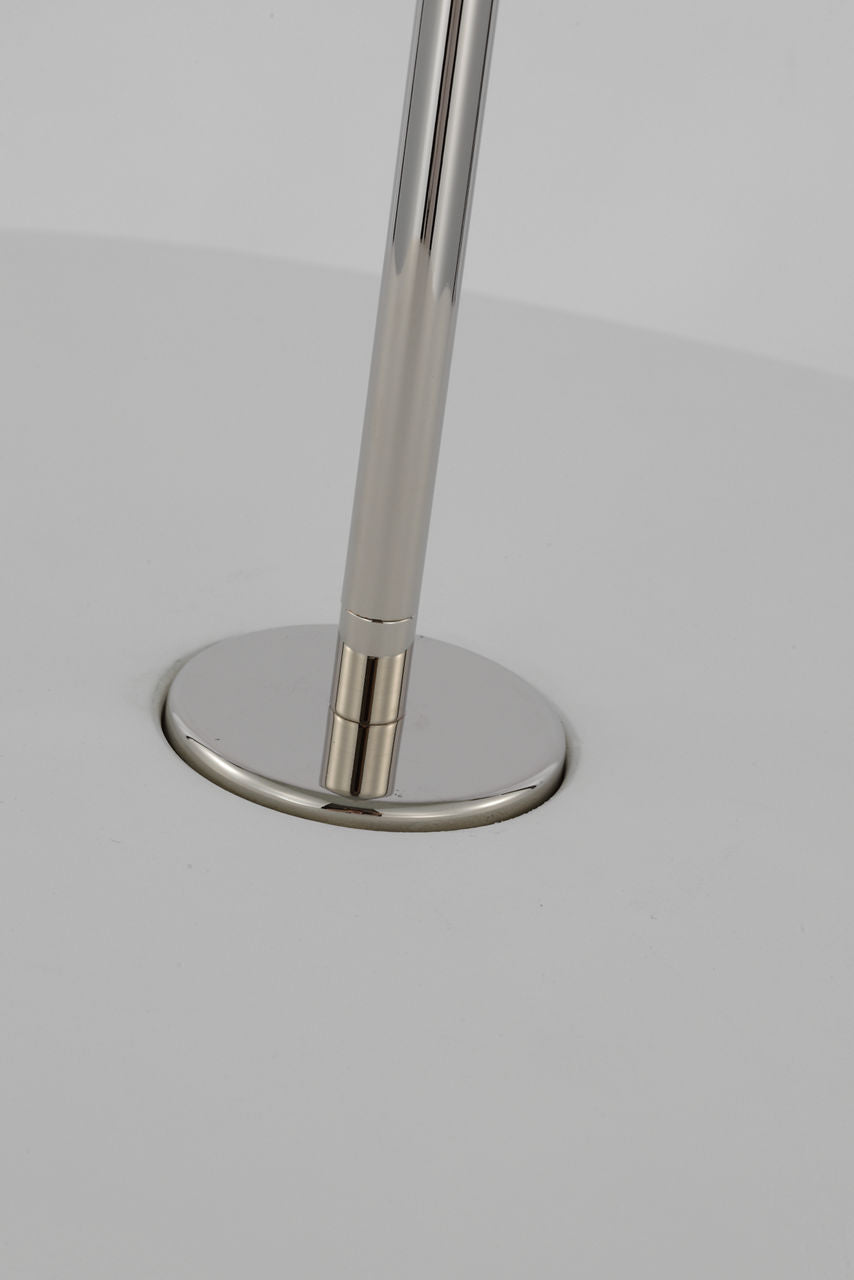 Mahalo 35" Tri Pendant | Polished Nickel and White Glass | Matte White Shade