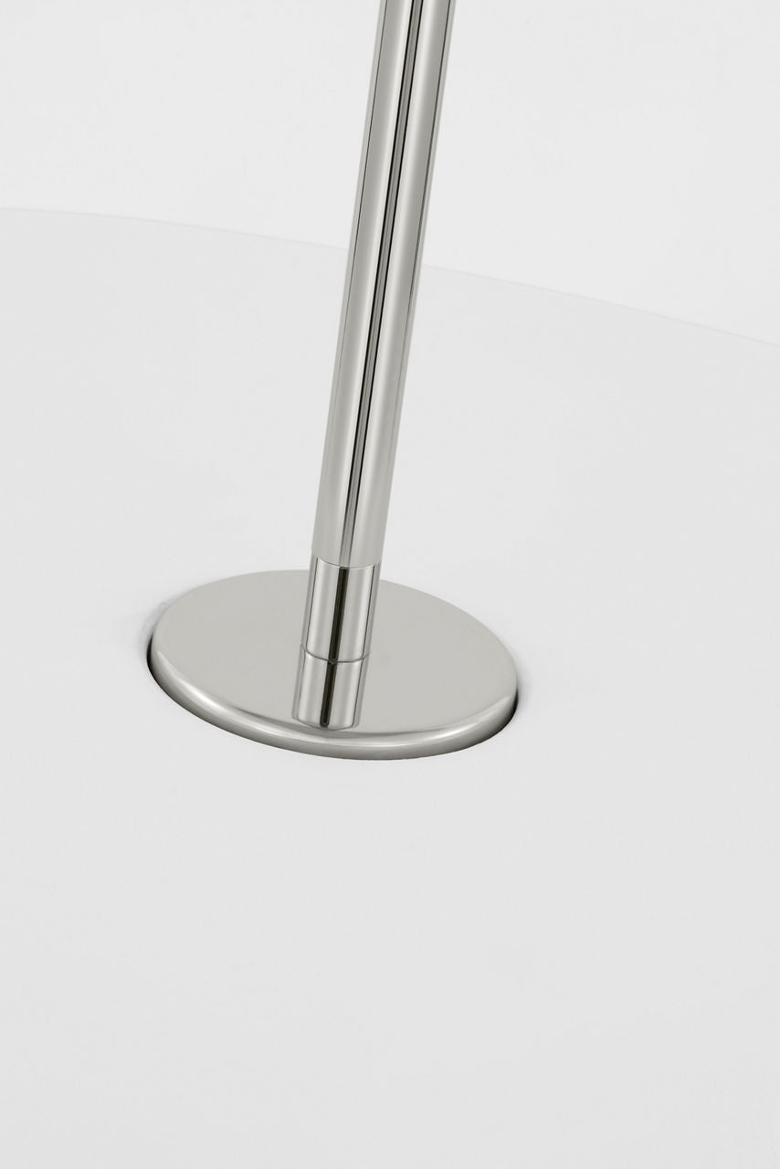 Mahalo 35" Tri Pendant | Polished Nickel and White Glass | Matte White Shade