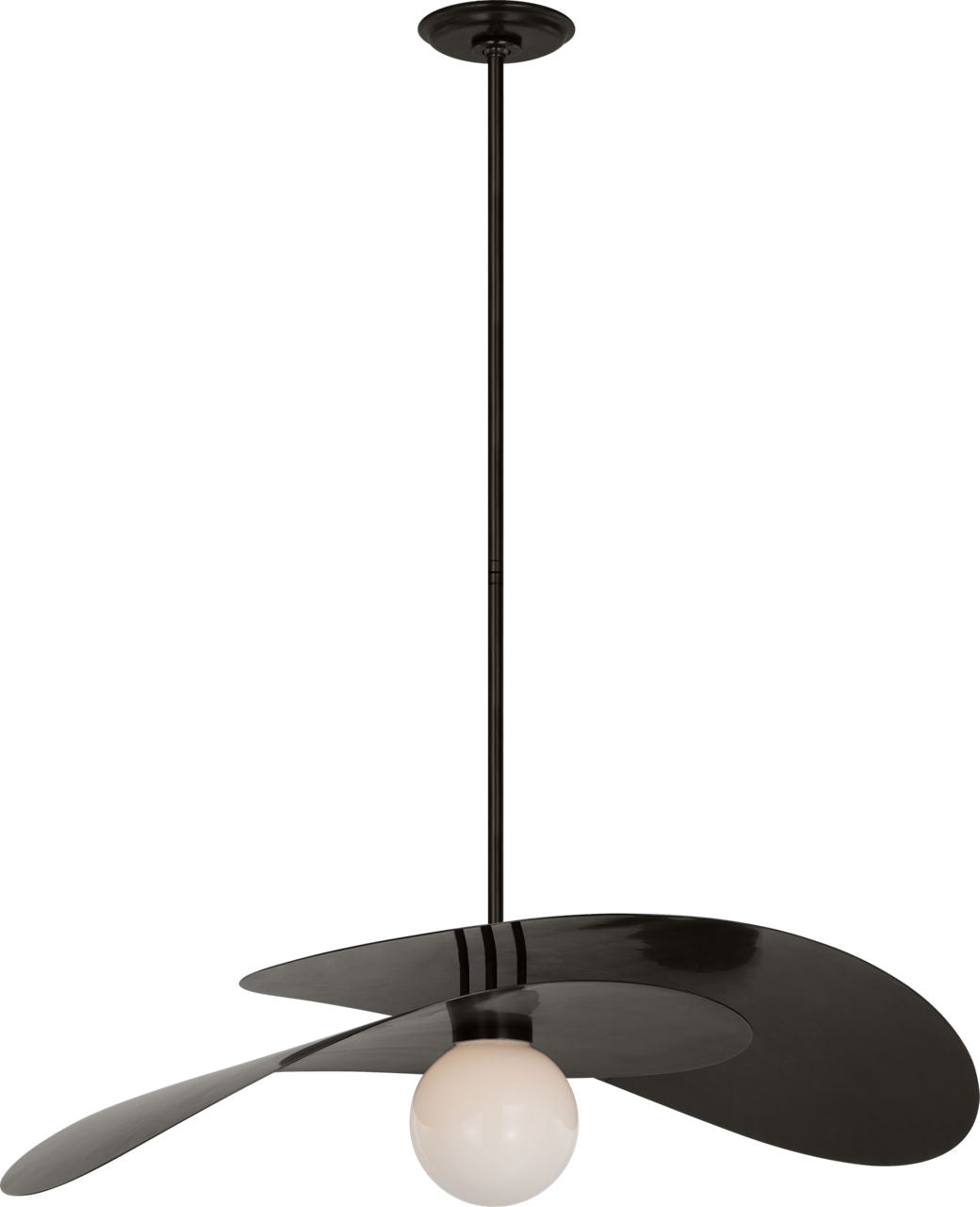 Mahalo 32" Tiered Pendant | Bronze | White Glass