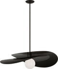 Mahalo 32" Tiered Pendant | Bronze | White Glass