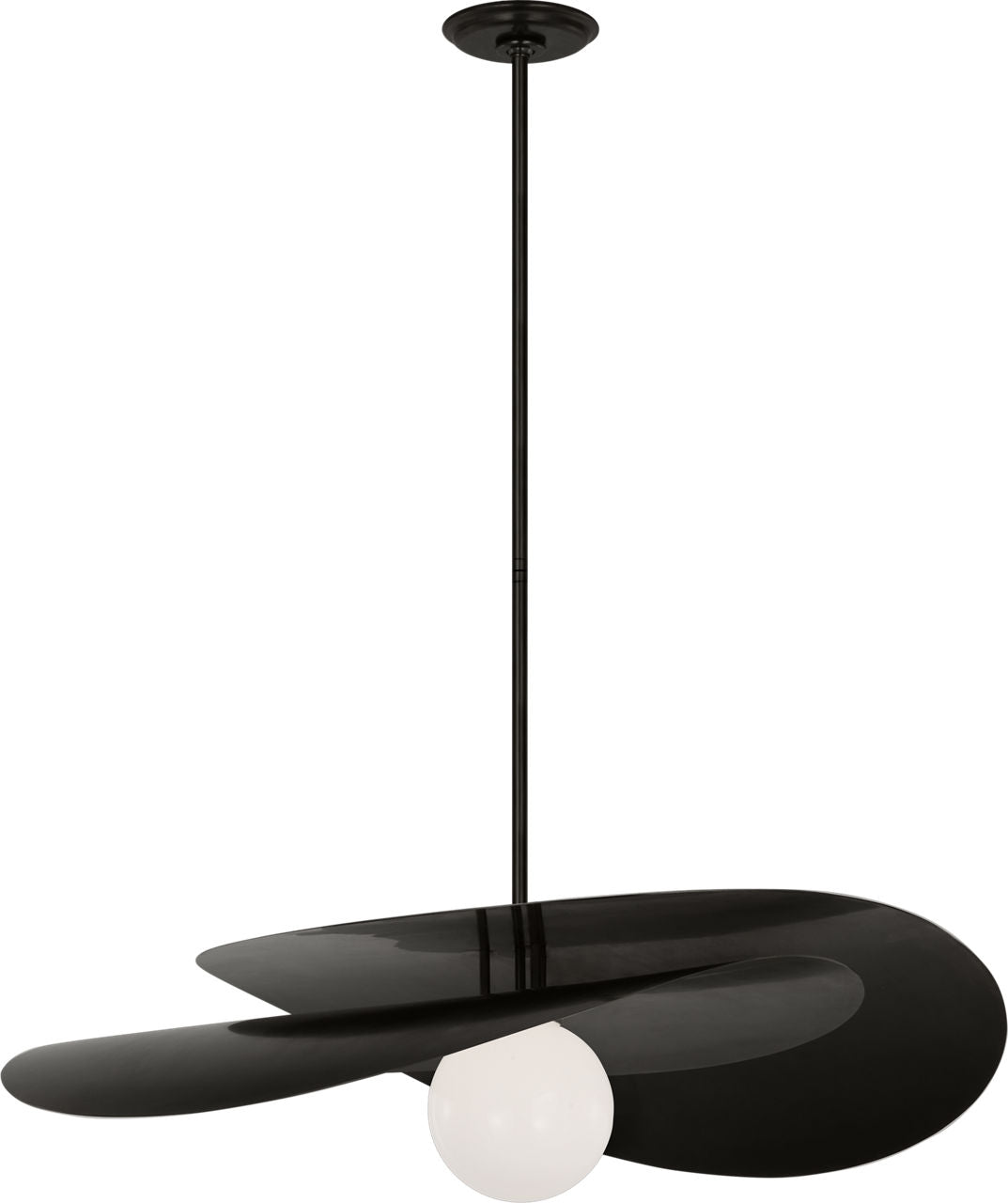Mahalo 32" Tiered Pendant | Bronze | White Glass