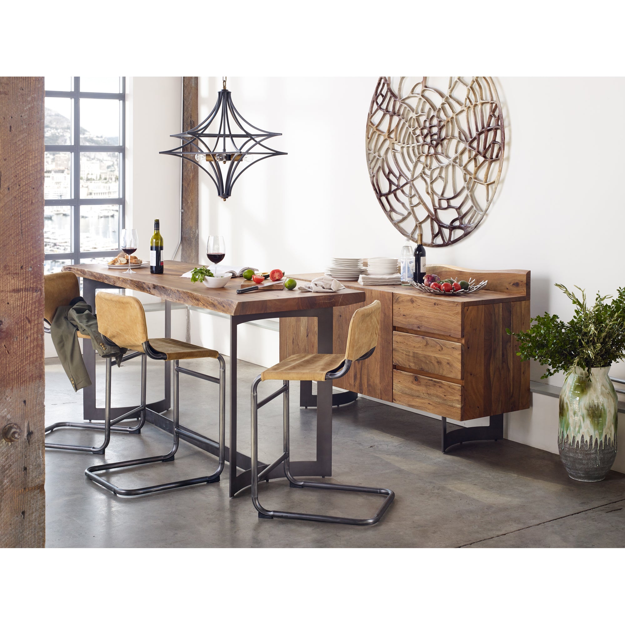 Bent Counter Table Brown
