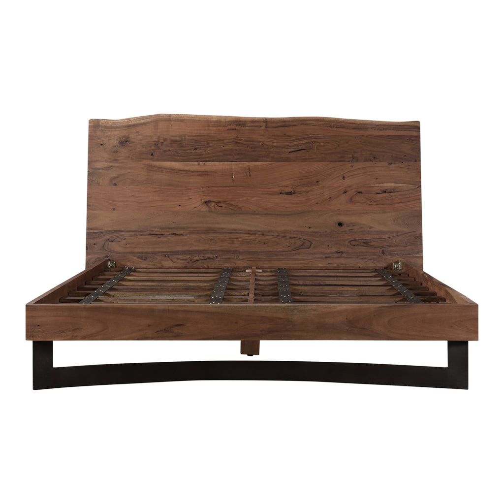 Bent Queen Size Bed Brown