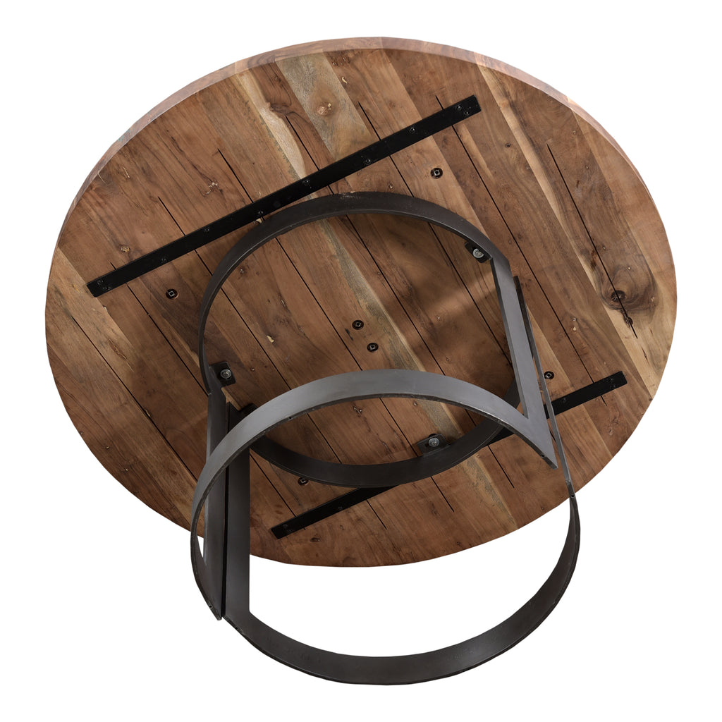 Bent Round Dining Table 54In Brown