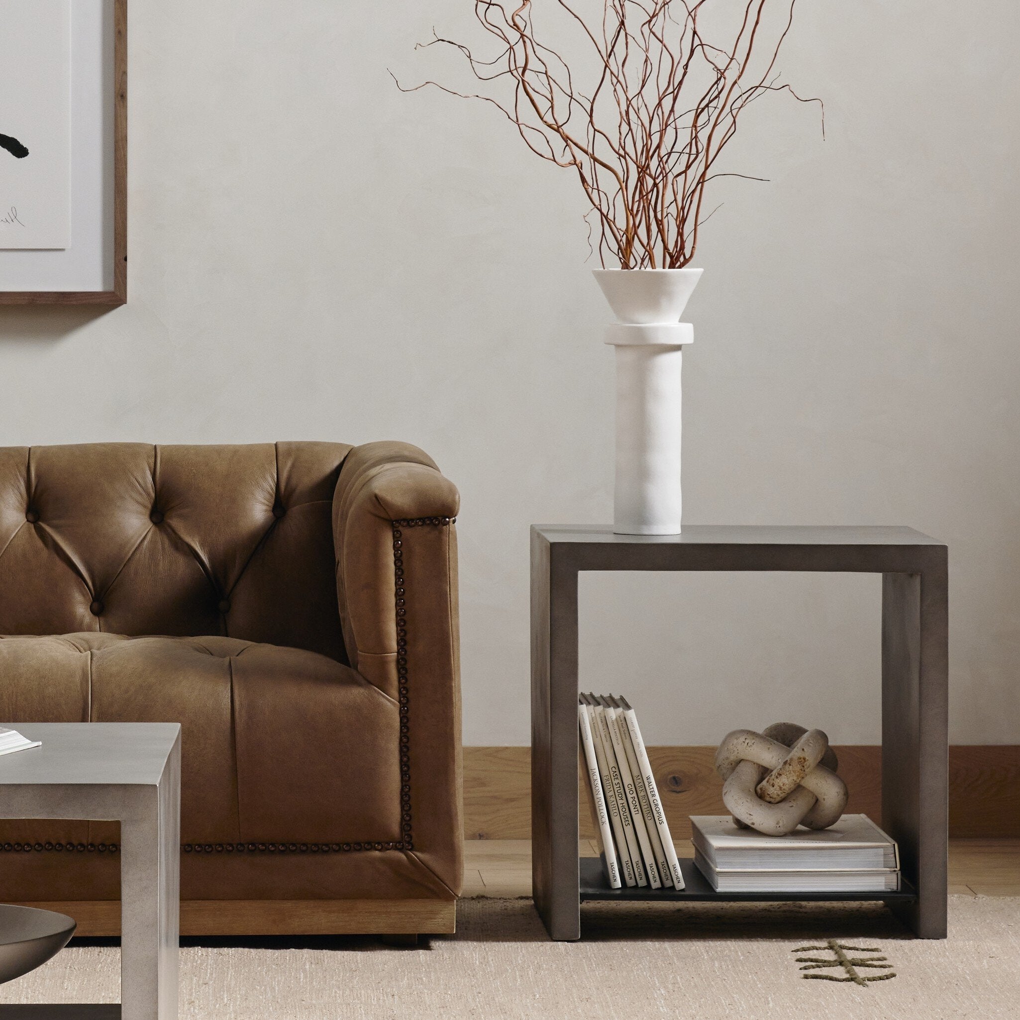 Hugo End Table - Dark Grey