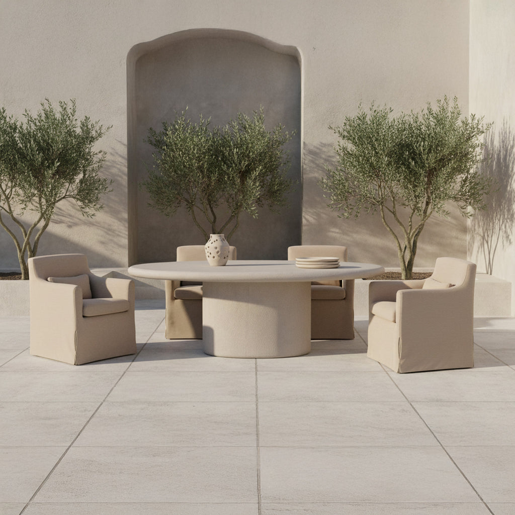 Frida Outdoor Dining Table Cream