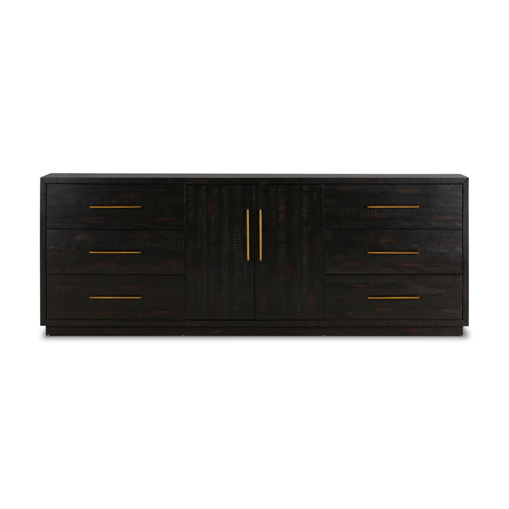 Suki Large Media Console - Burnished Black