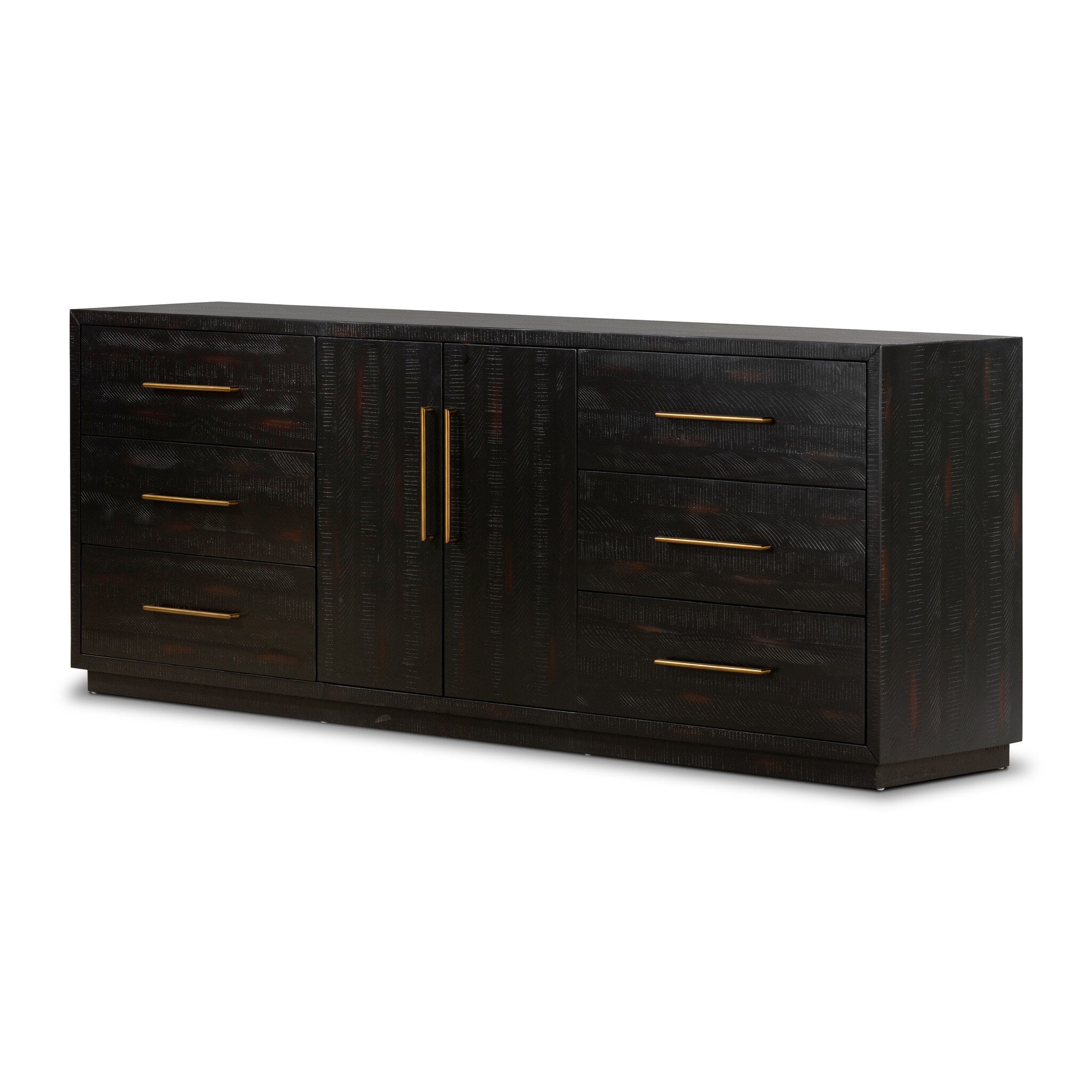 Suki Large Media Console - Burnished Black