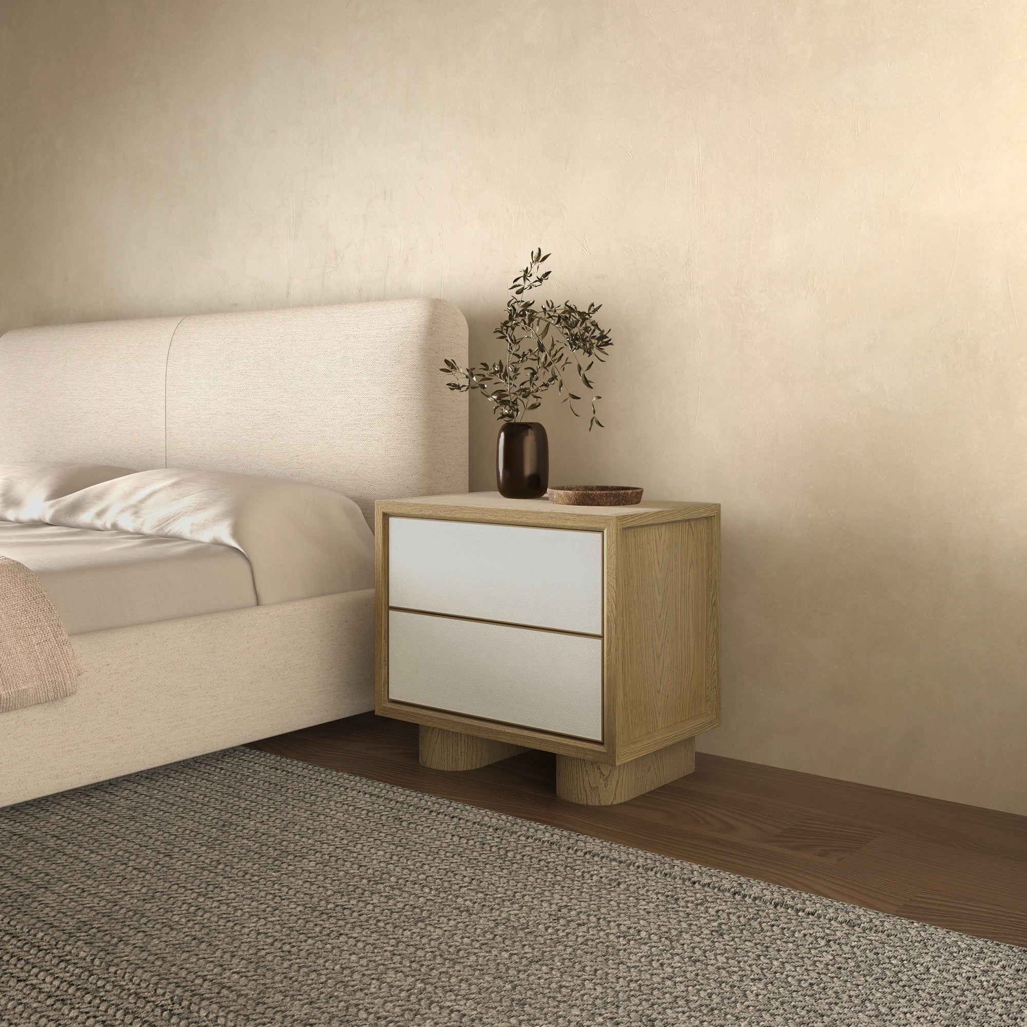 Marcelle Nightstand White