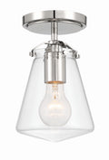 Voss 5.75'' Polished Nickel Semi Flush Mount