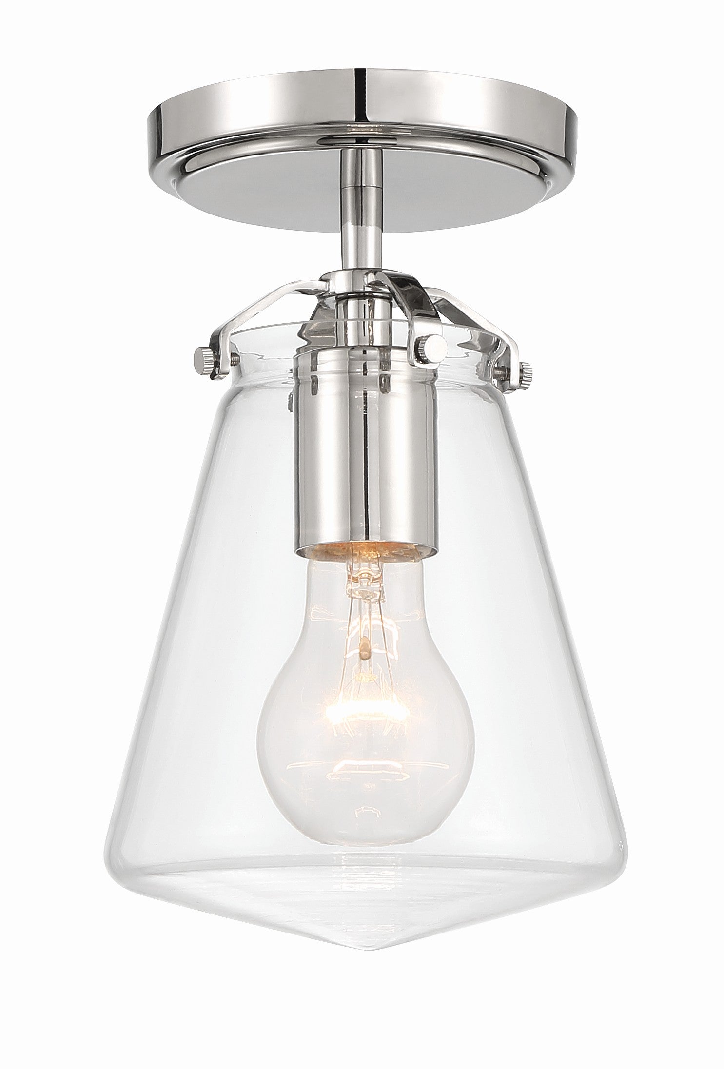 Voss 5.75'' Polished Nickel Semi Flush Mount
