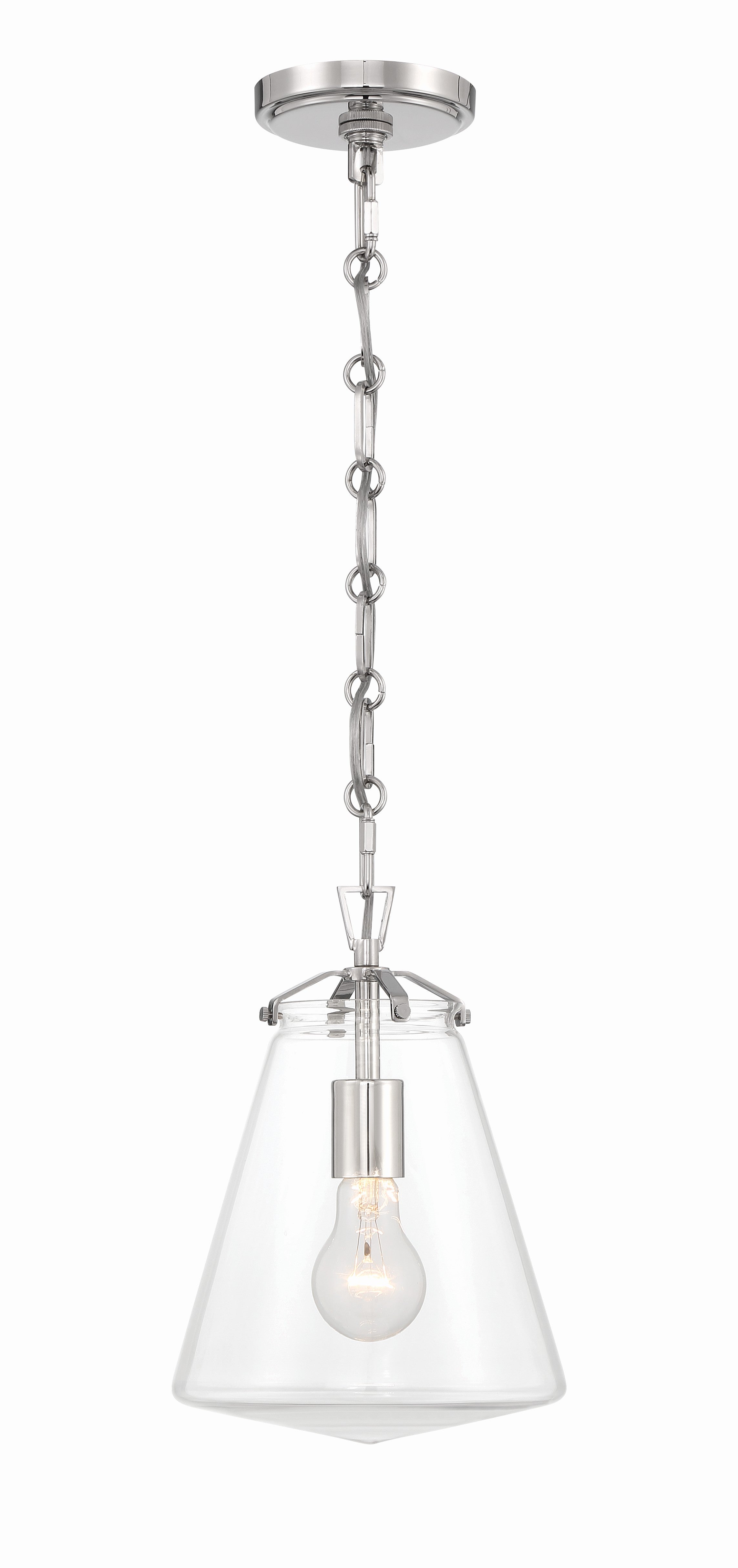 Voss 8.25'' Polished Nickel Pendant