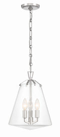 Voss 11'' Polished Nickel Pendant