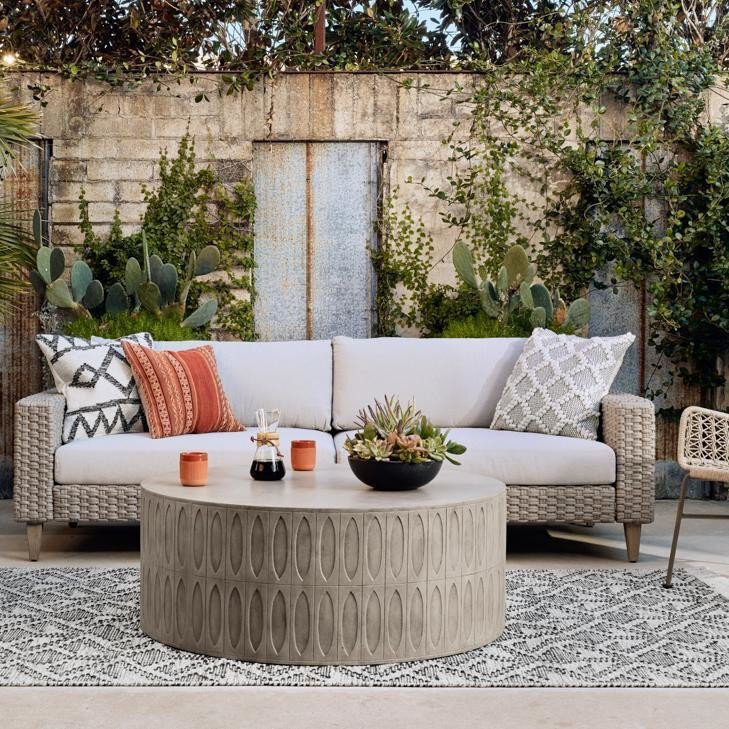 Colorado Drum Coffee Table - Grey Concrete