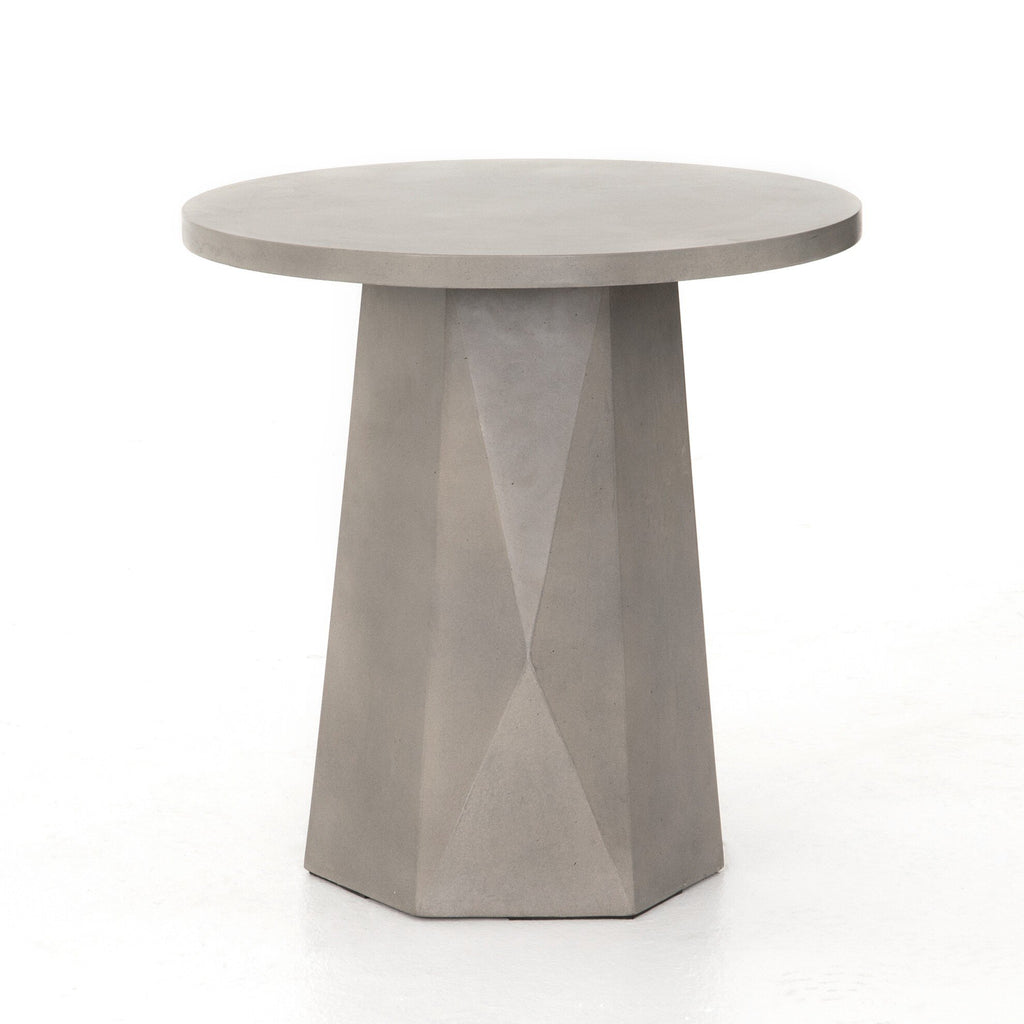 Bowman Outdoor End Table - Grey Concrete