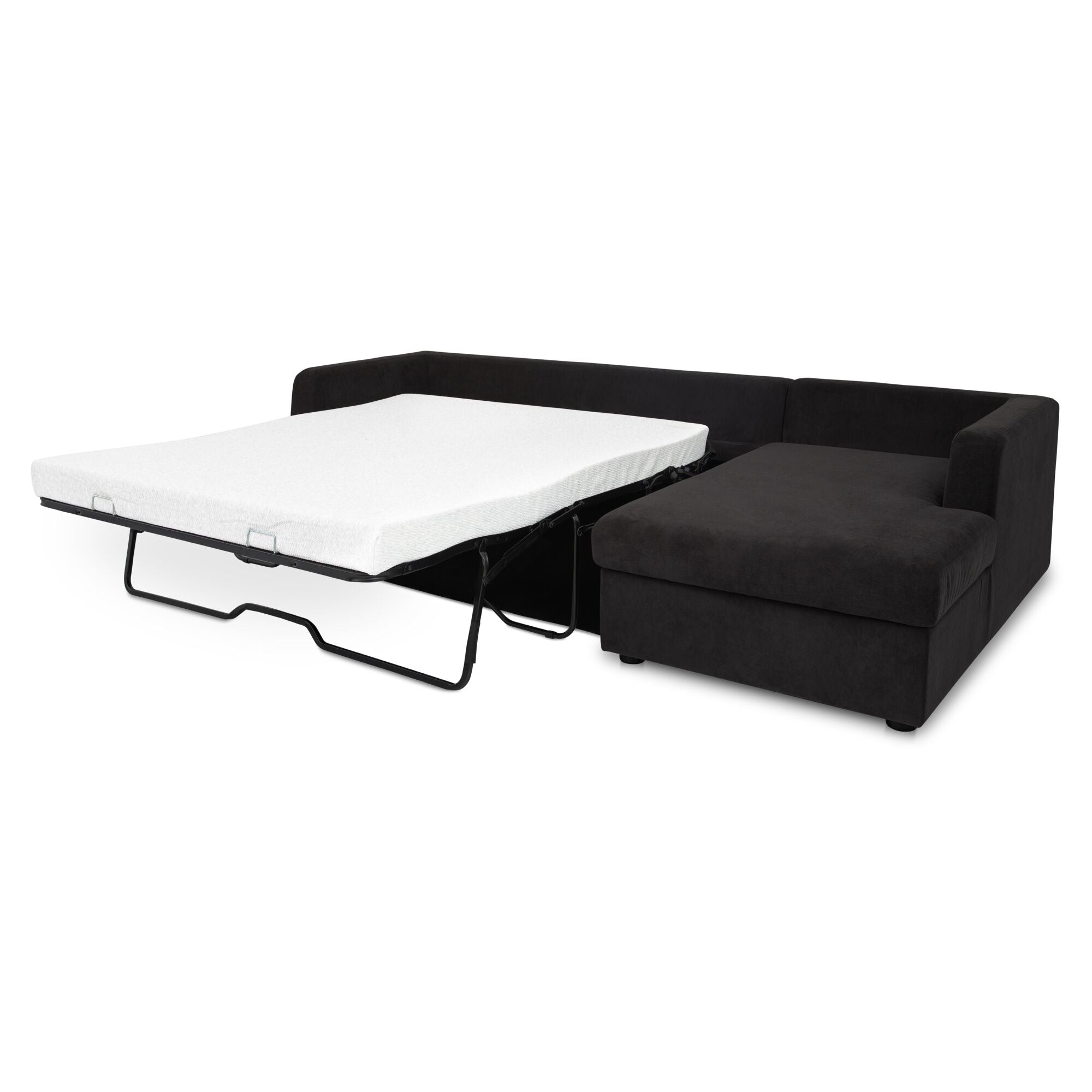 Burrow Sleeper Sectional With Storage Chaise Black Right