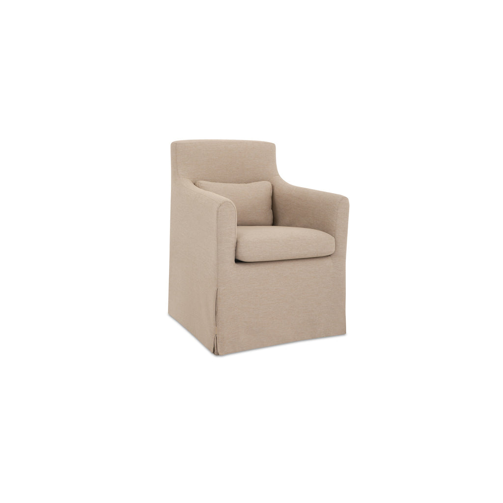 Lydia Outdoor Slipcover Dining Chair Light Brown