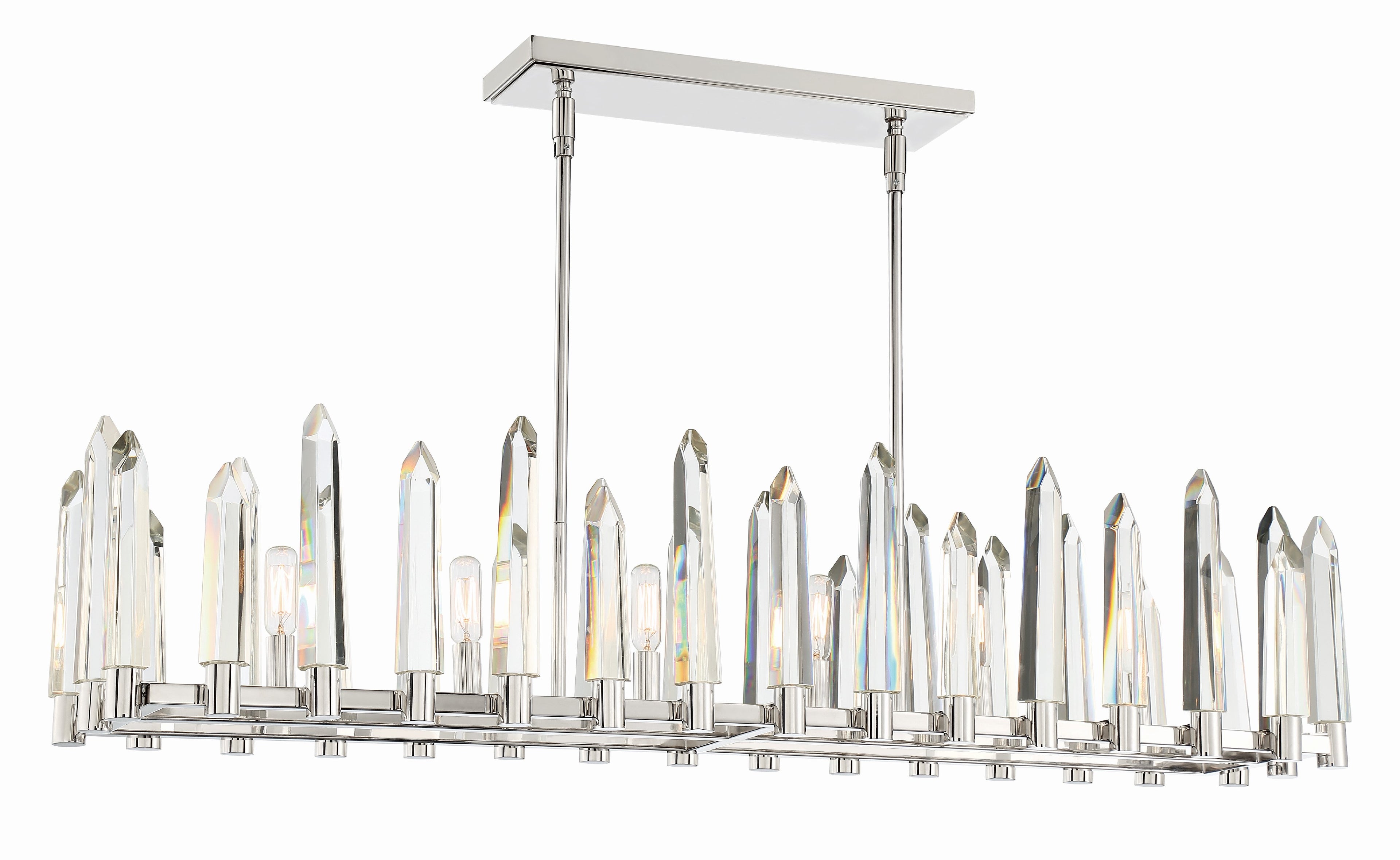 Watson 42'' Polished Nickel Linear Chandelier