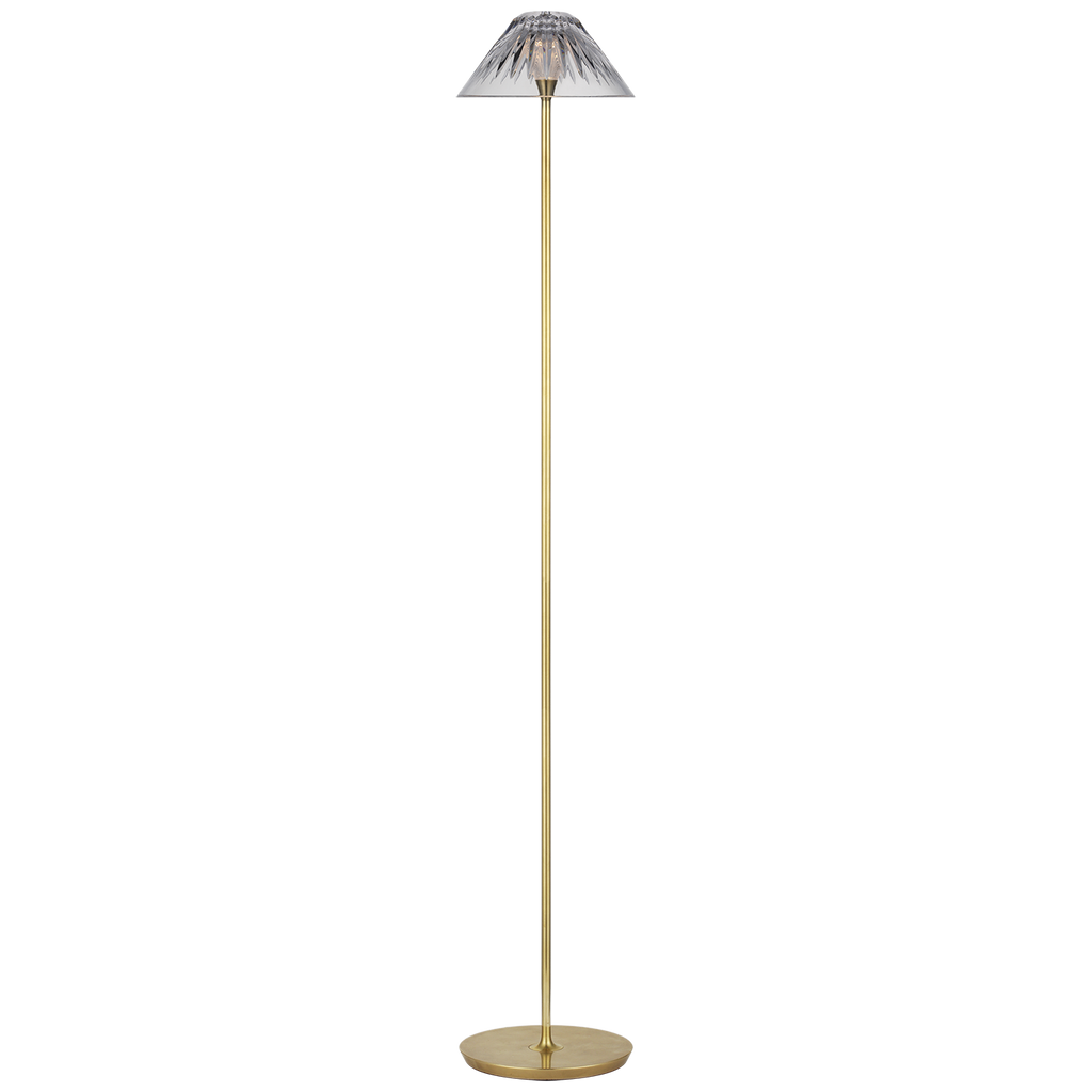 Blaze 55" Floor Lamp | Natural Brass | Clear Crystal