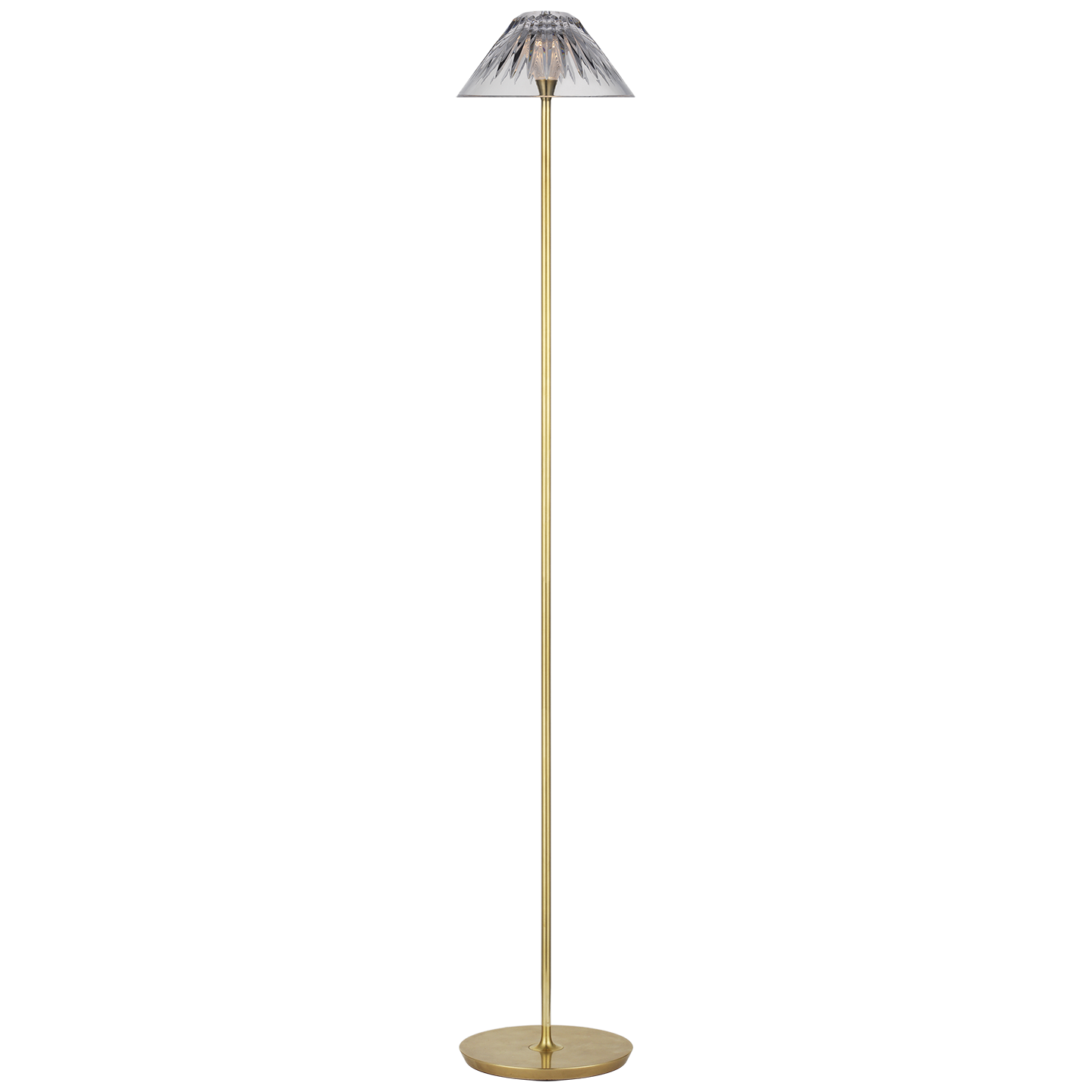 Blaze 55" Floor Lamp | Natural Brass | Clear Crystal