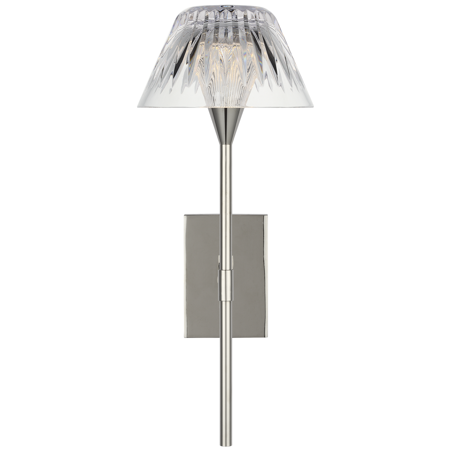 Blaze 14" Sconce | Polished Nickel | Clear Crystal