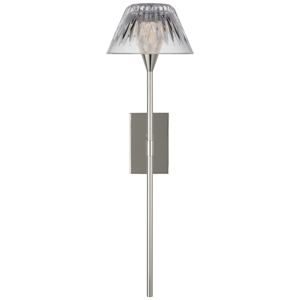 Blaze 19" Tail Sconce | Polished Nickel | Clear Crystal