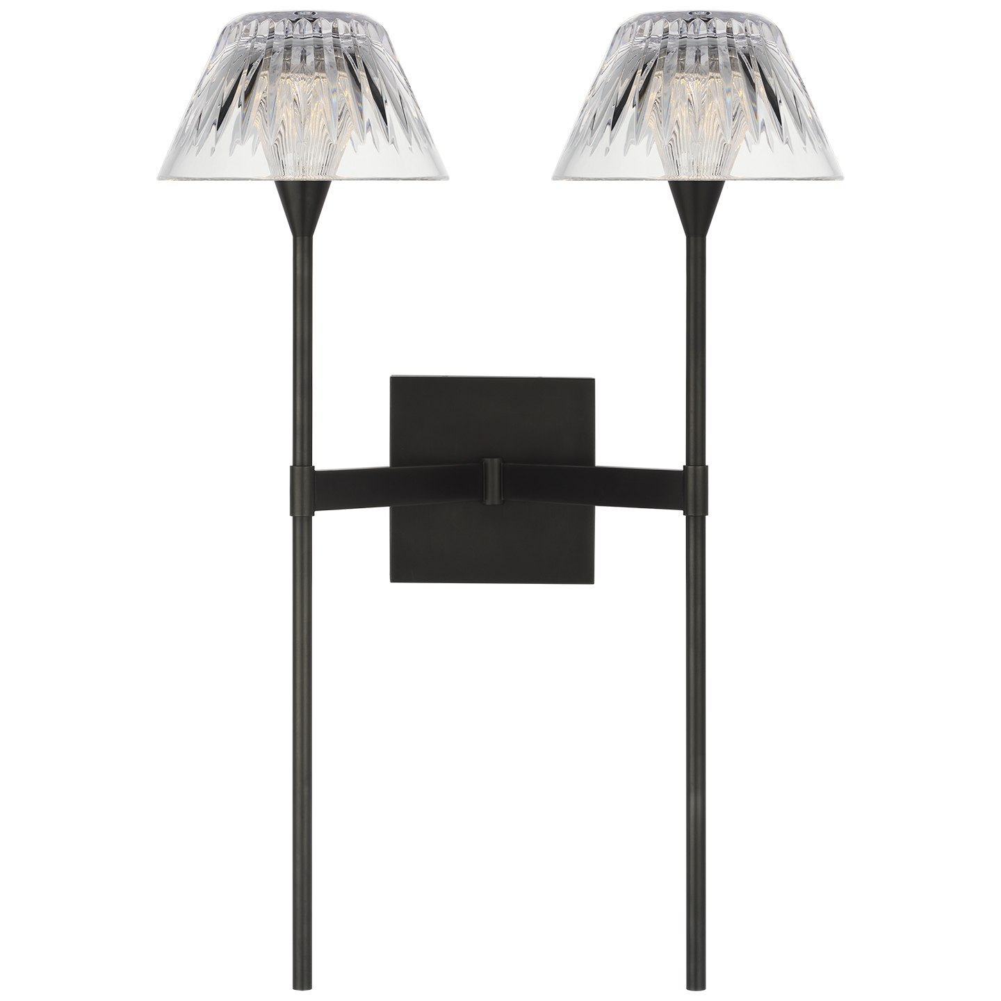 Blaze 19" 2 Light Tail Sconce | Bronze | Clear Crystal