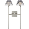 Blaze 19" 2 Light Tail Sconce | Polished Nickel | Clear Crystal