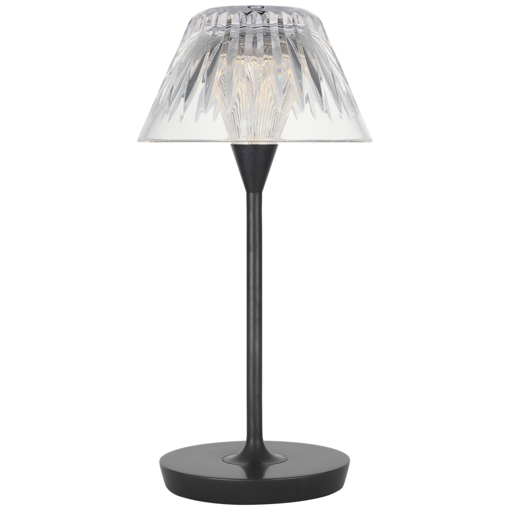 Blaze 12" Rechargeable Table Lamp | Bronze | Clear Crystal
