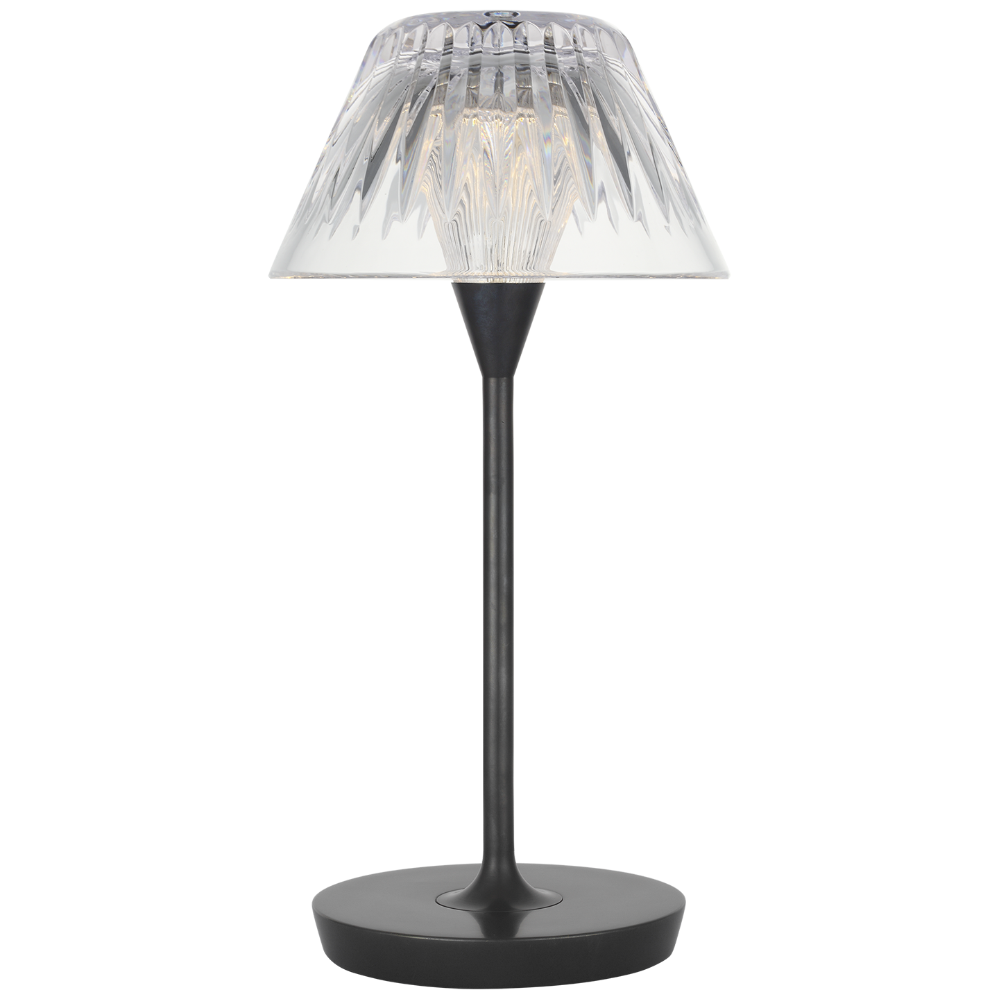 Blaze 12" Rechargeable Table Lamp | Bronze | Clear Crystal