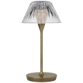 Blaze 12" Rechargeable Table Lamp | Natural Brass | Clear Crystal