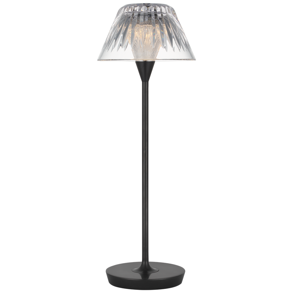 Blaze 16" Rechargeable Table Lamp | Bronze | Clear Crystal