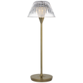 Blaze 16" Rechargeable Table Lamp | Natural Brass | Clear Crystal