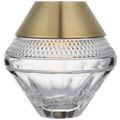 Copper Coast 5" Rechargeable Accent Lamp | Natural Brass | Clear Crystal