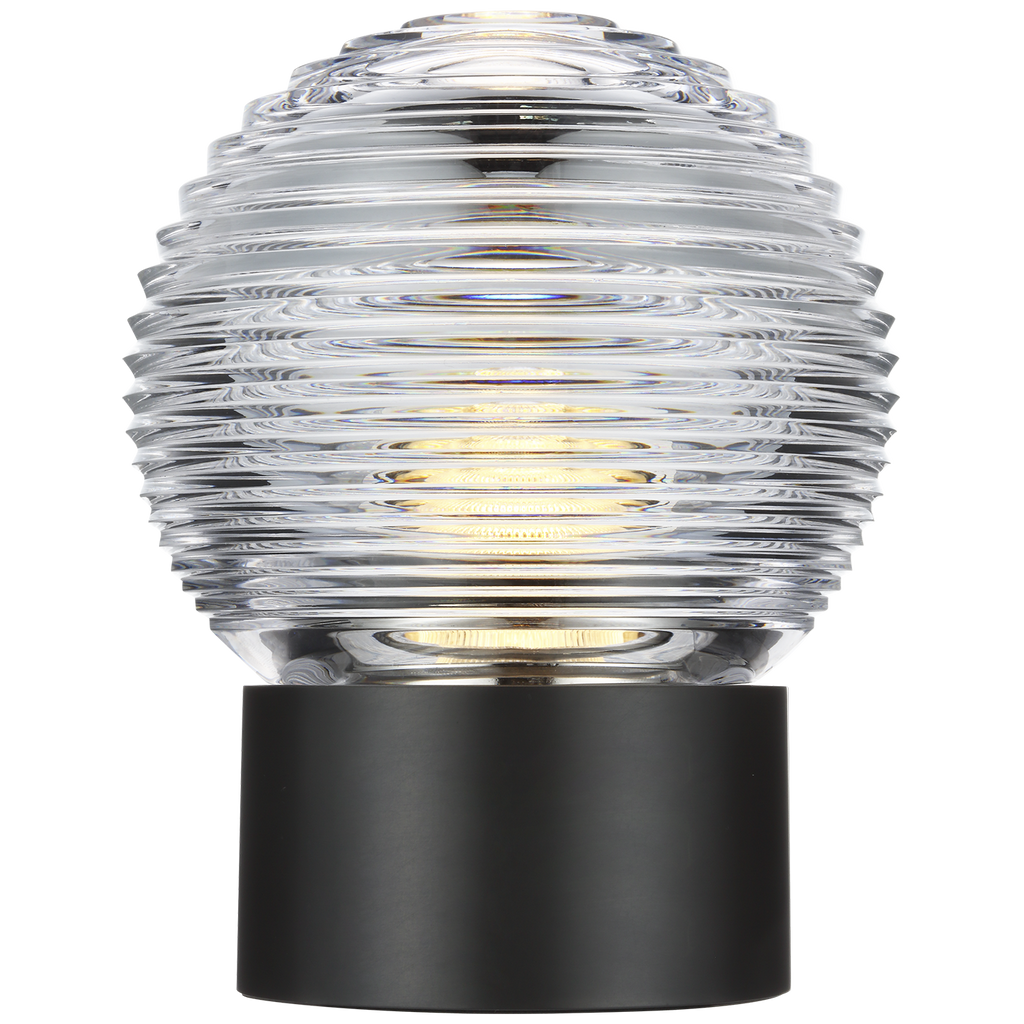 Circon 7" Rechargeable Accent Lamp | Bronze | Clear Crystal