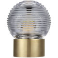 Circon 7" Rechargeable Accent Lamp | Natural Brass | Clear Crystal