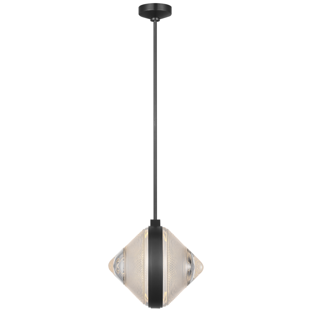 Copper Coast 15" Pendant | Bronze | Karo Cut Clear Crystal
