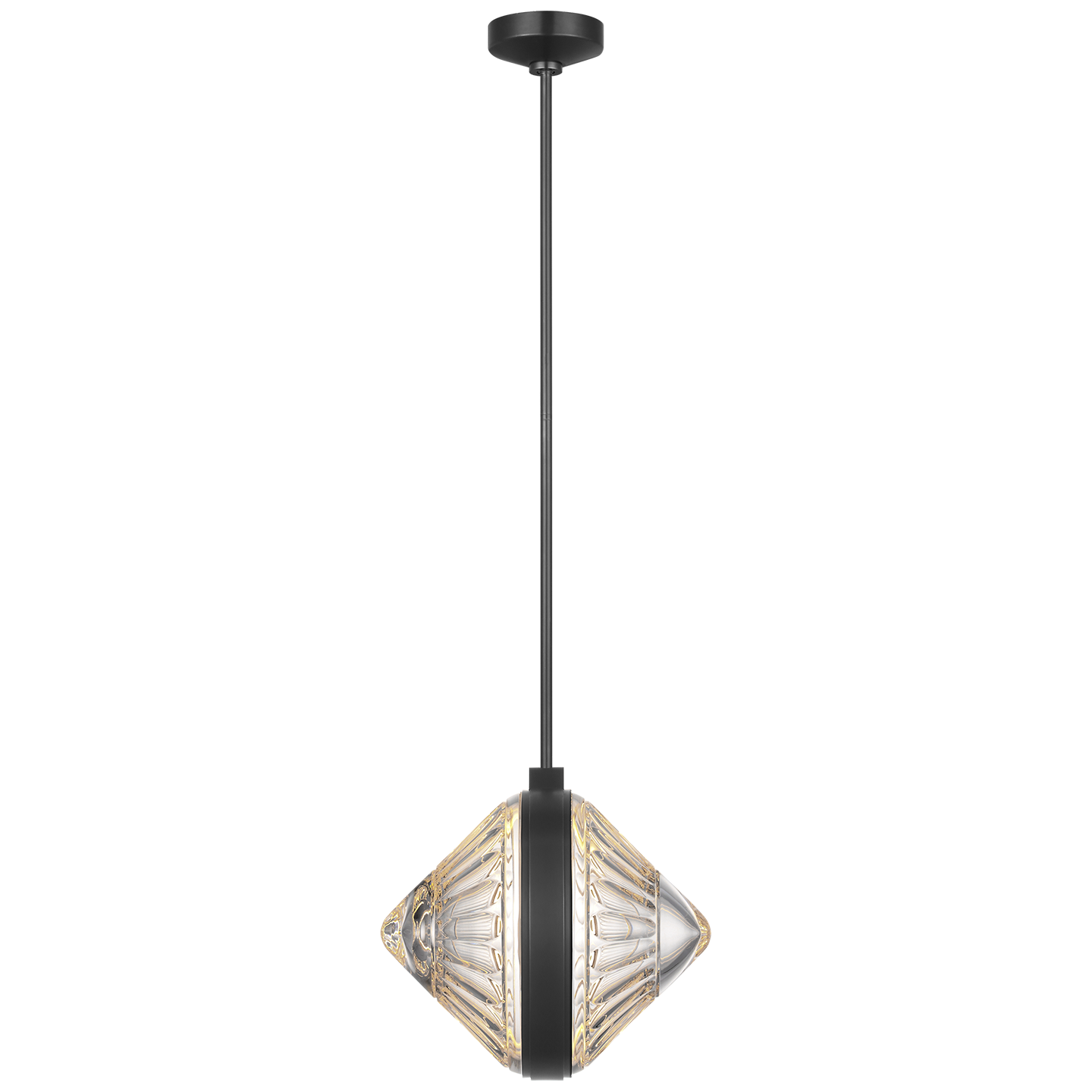 Copper Coast 15" Pendant | Bronze | Olive Cut Clear Crystal