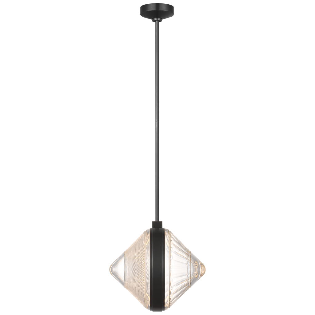 Copper Coast 15" Pendant | Bronze | Karo and Olive Cut Clear Crystal