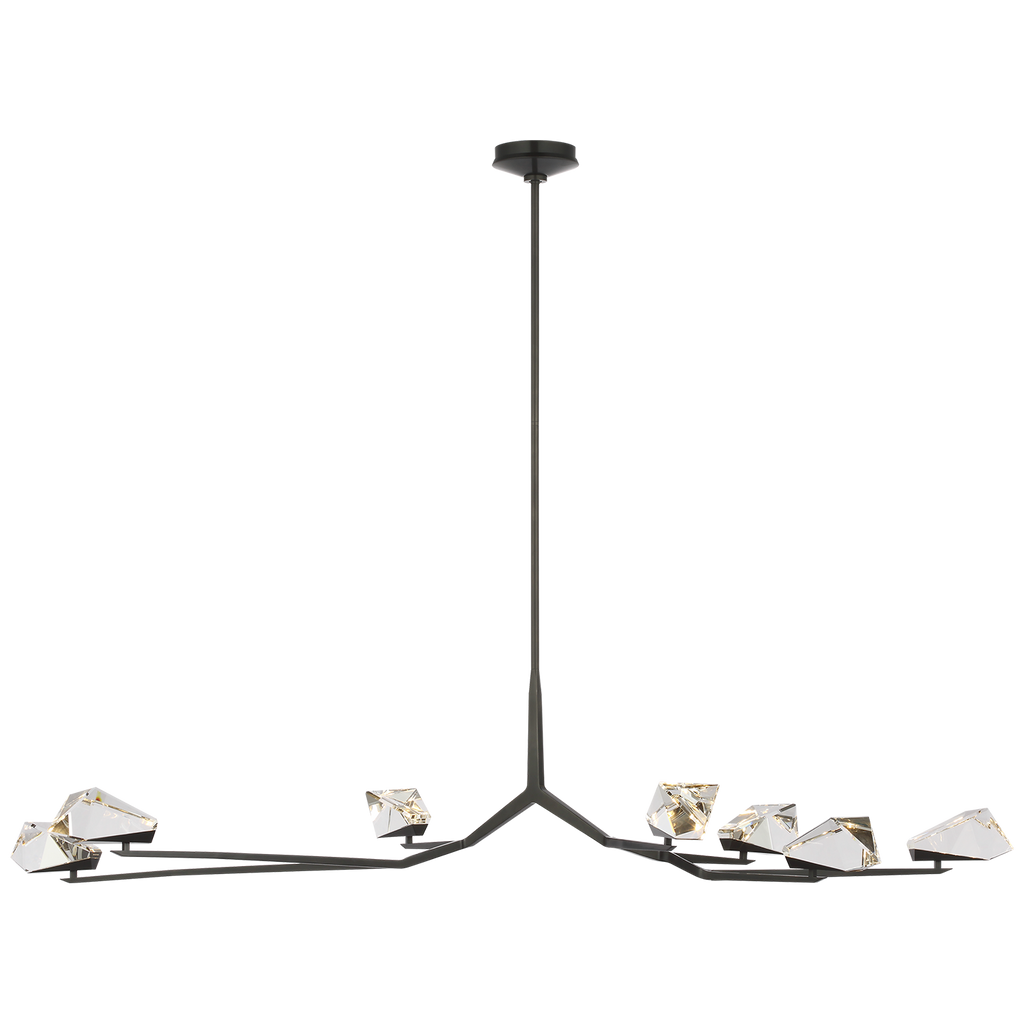Carraig 63" 7 Light Chandelier | Bronze | Clear Crystal