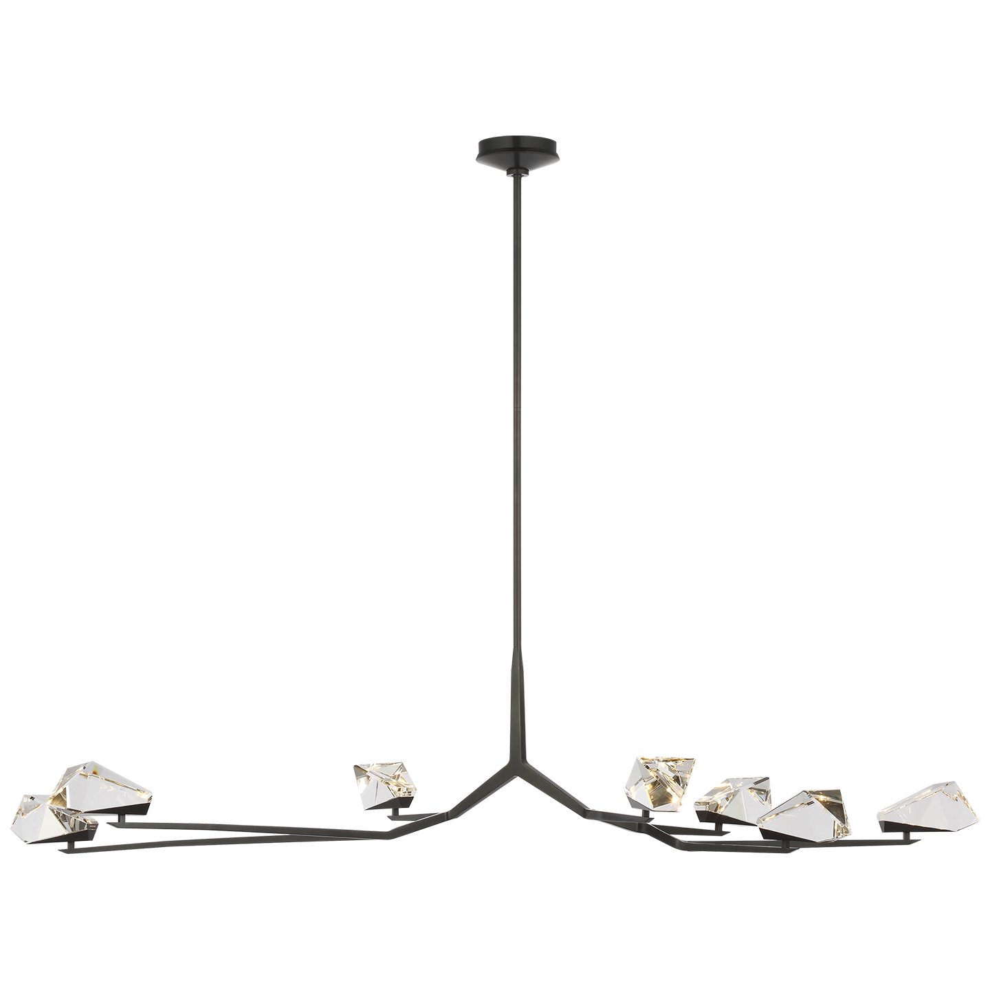 Carraig 63" 7 Light Chandelier | Bronze | Clear Crystal