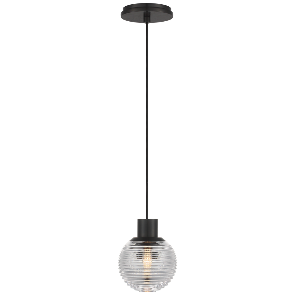 Circon 5" Mini Pendant | Bronze | Clear Crystal