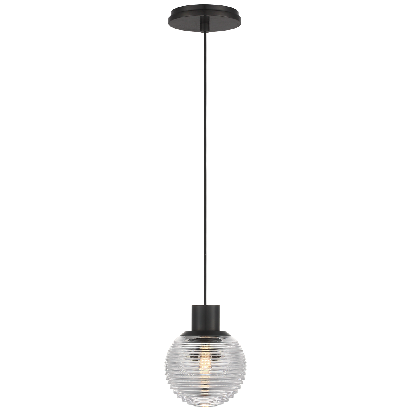 Circon 5" Mini Pendant | Bronze | Clear Crystal