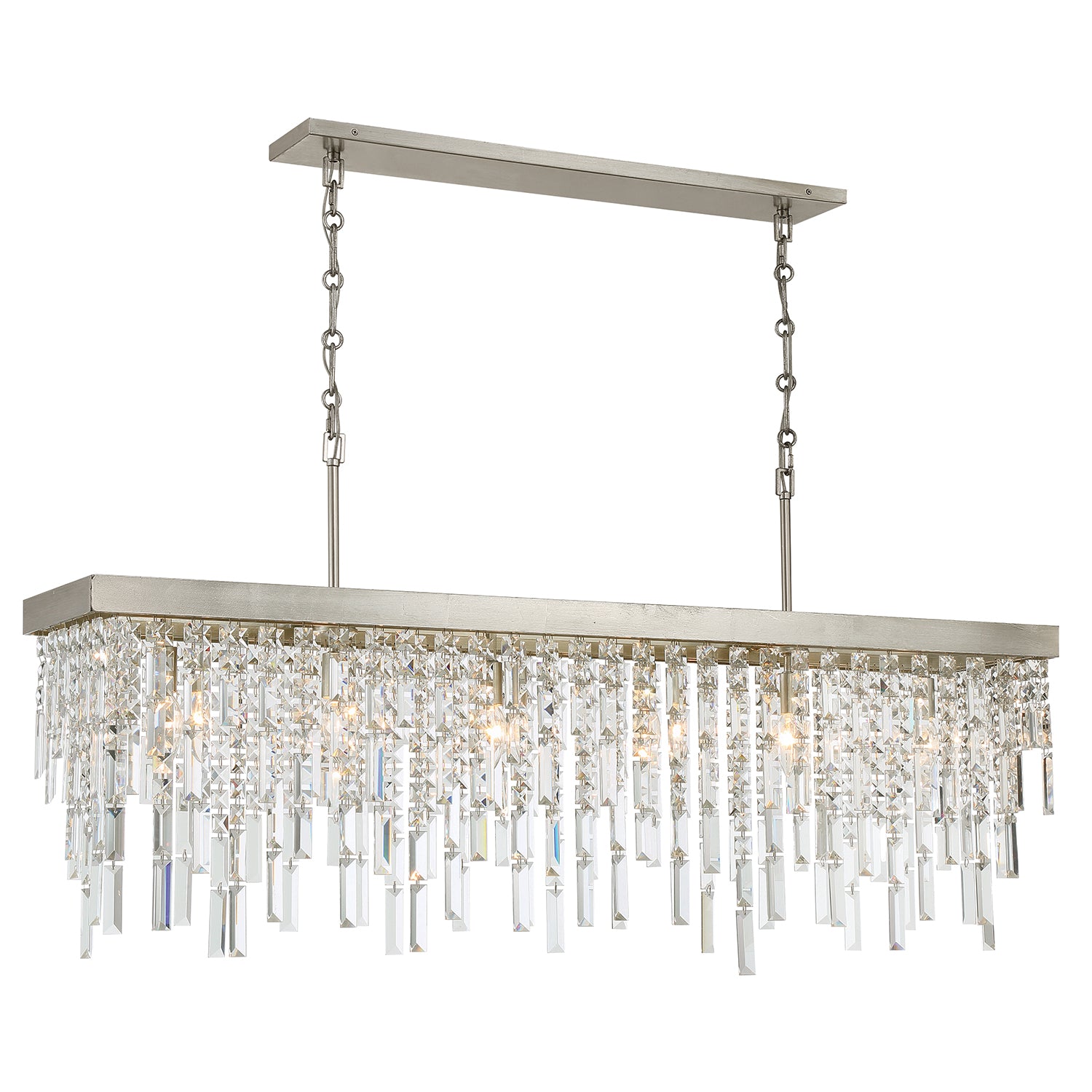 Winfield 49'' Antique Silver Linear Chandelier