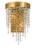 Winham 9.5'' Hand Cut Crystal Antique Gold Sconce