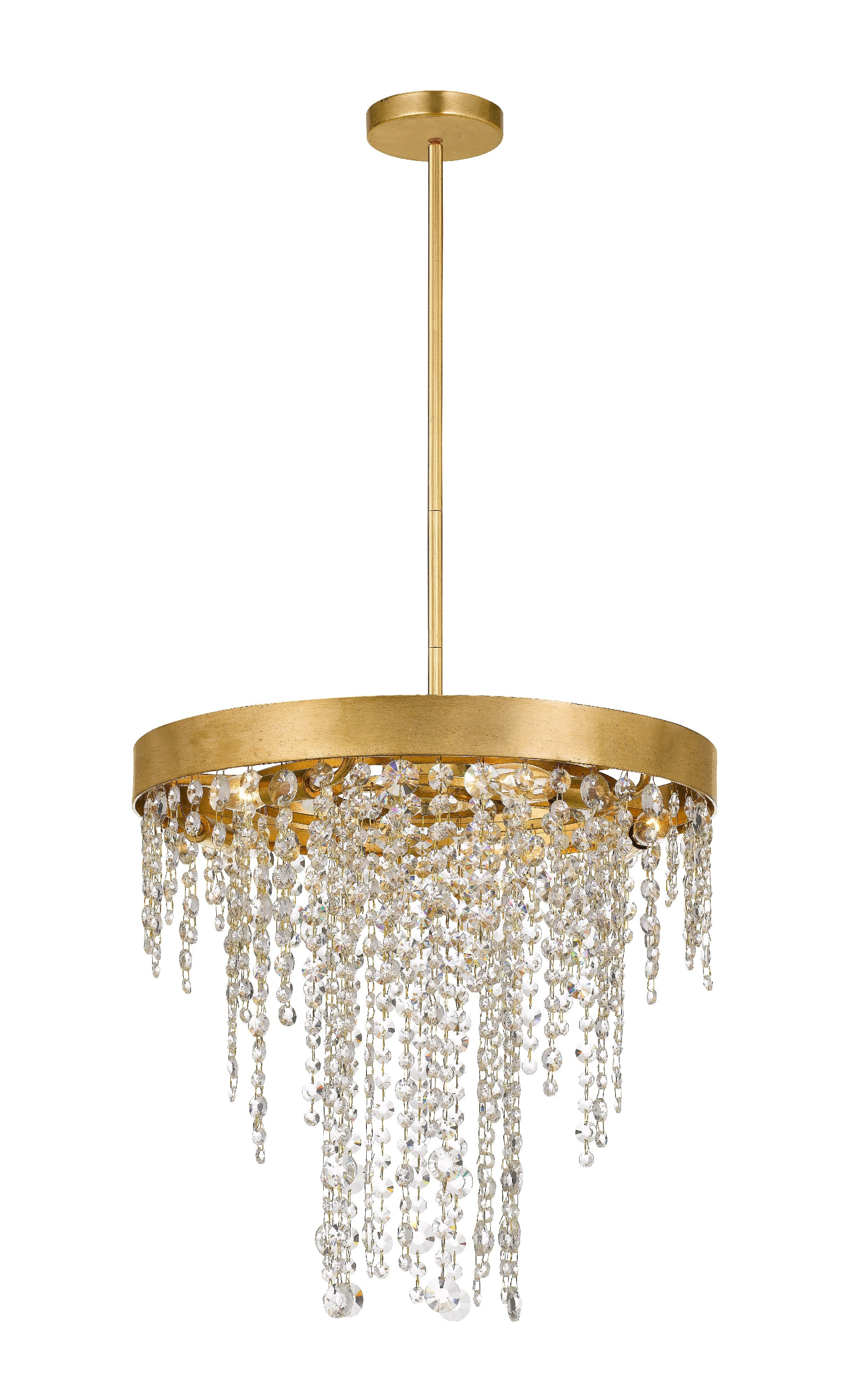 Winham 20'' Hand Cut Crystal Antique Gold Chandelier