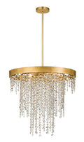Winham 24'' Hand Cut Crystal Antique Gold Chandelier
