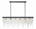 Winham 49'' Black Forged Linear Chandelier