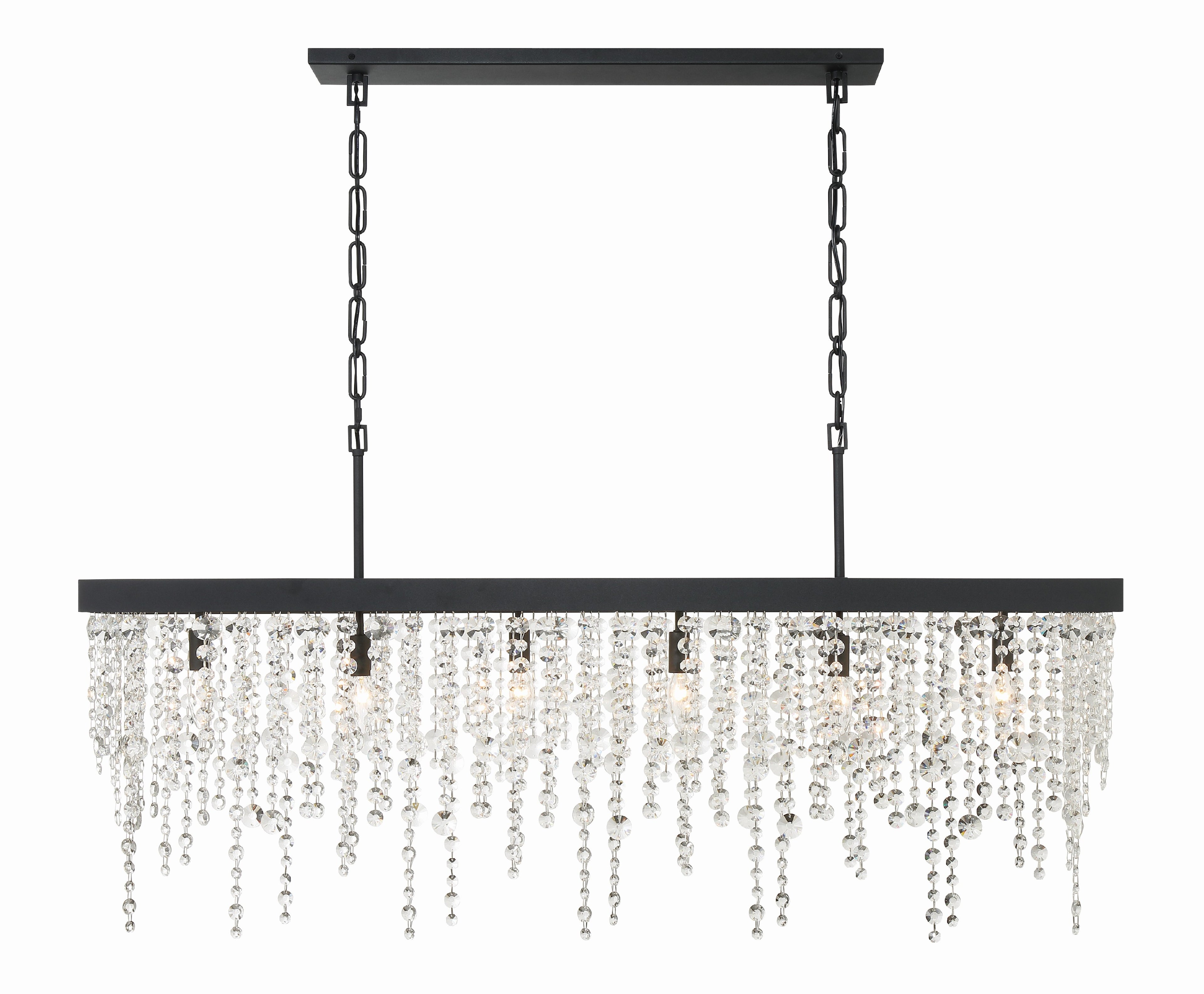 Winham 49'' Black Forged Linear Chandelier