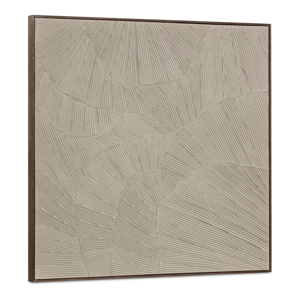Flutter Framed Painting Cool Beige